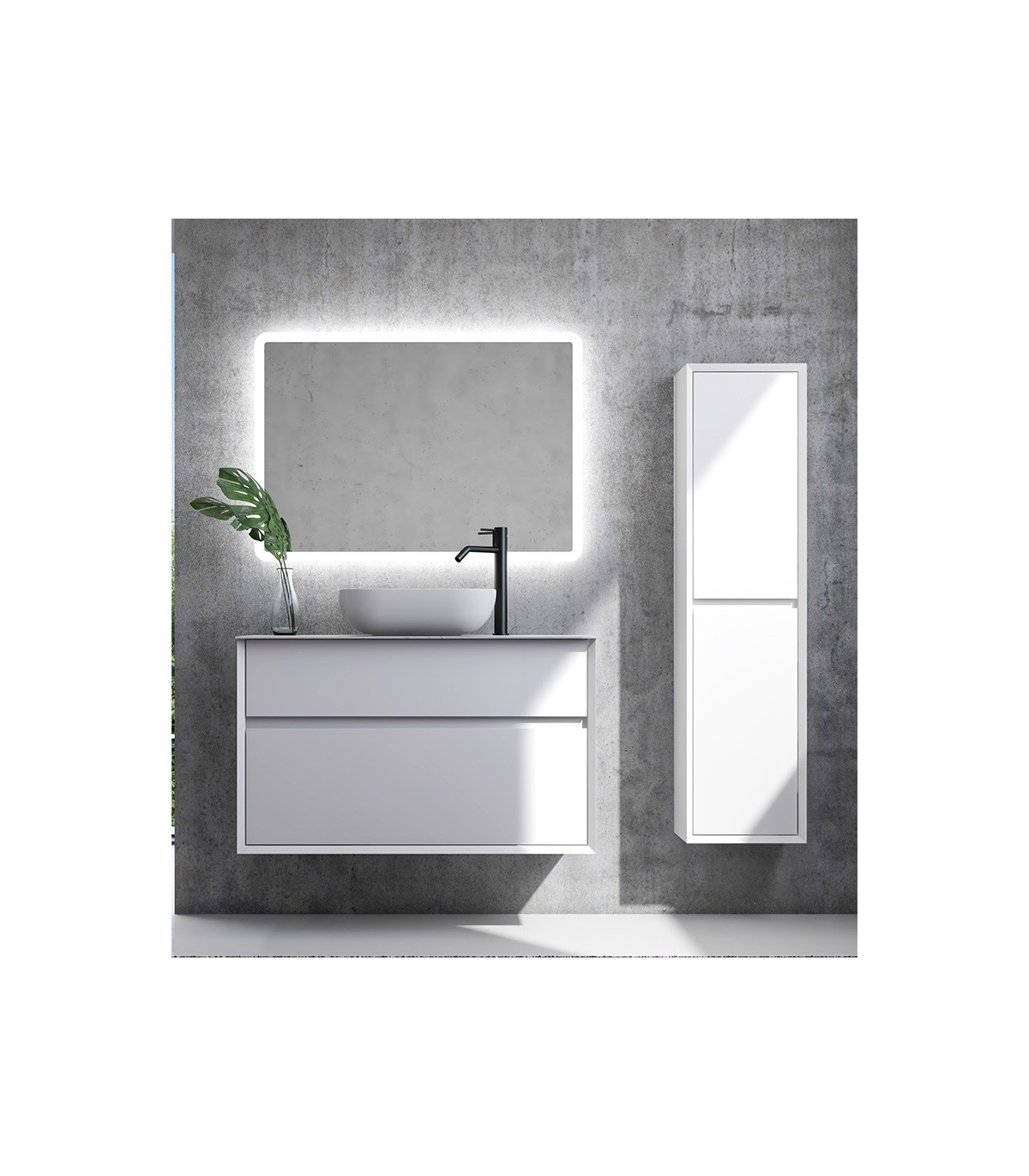 Mueble de baño PARIS para LAVABO Sobre Encimera. De 80 cm, 100 cm